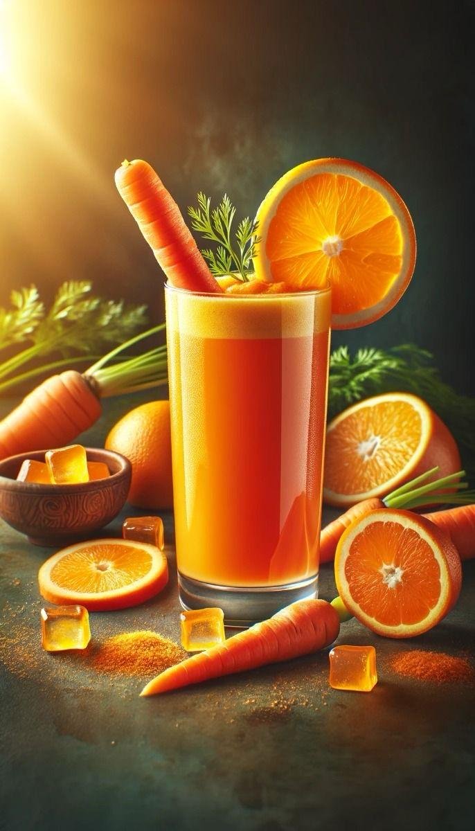 عصير برتقال وجزر